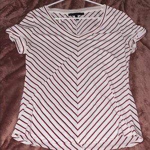 Striped v-neck